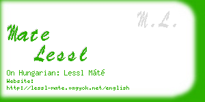 mate lessl business card